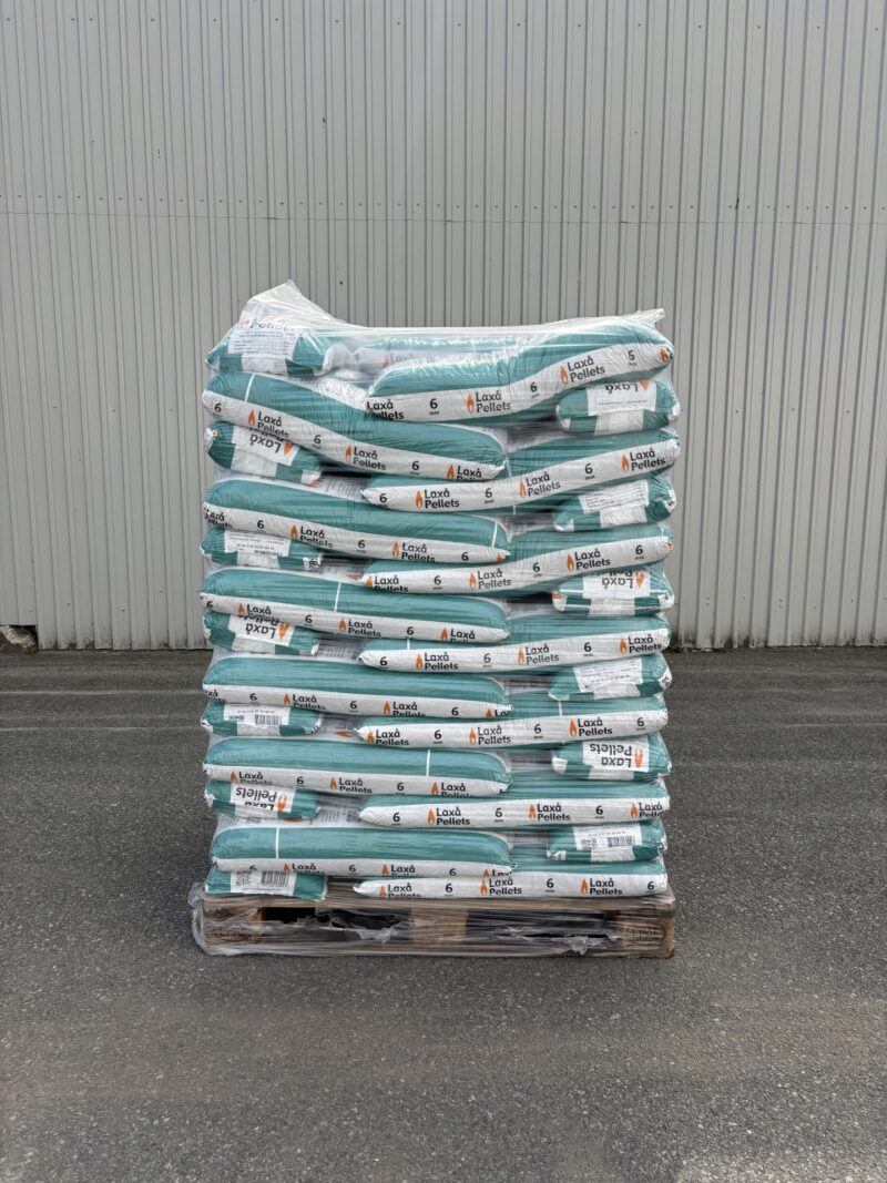 Laxå Træpiller 6 mm – 832 kg (52 x 16 kg sække)
