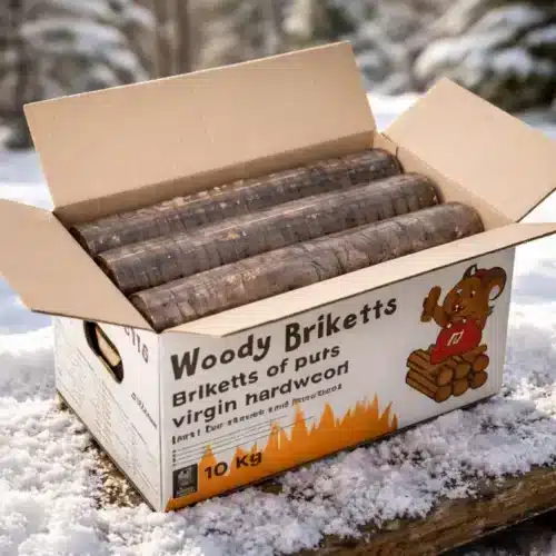 Woody Hårdttræsbriketter – 980 kg palle (98 x 10 kg)